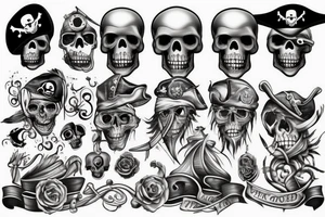 Pirate theme tattoo idea