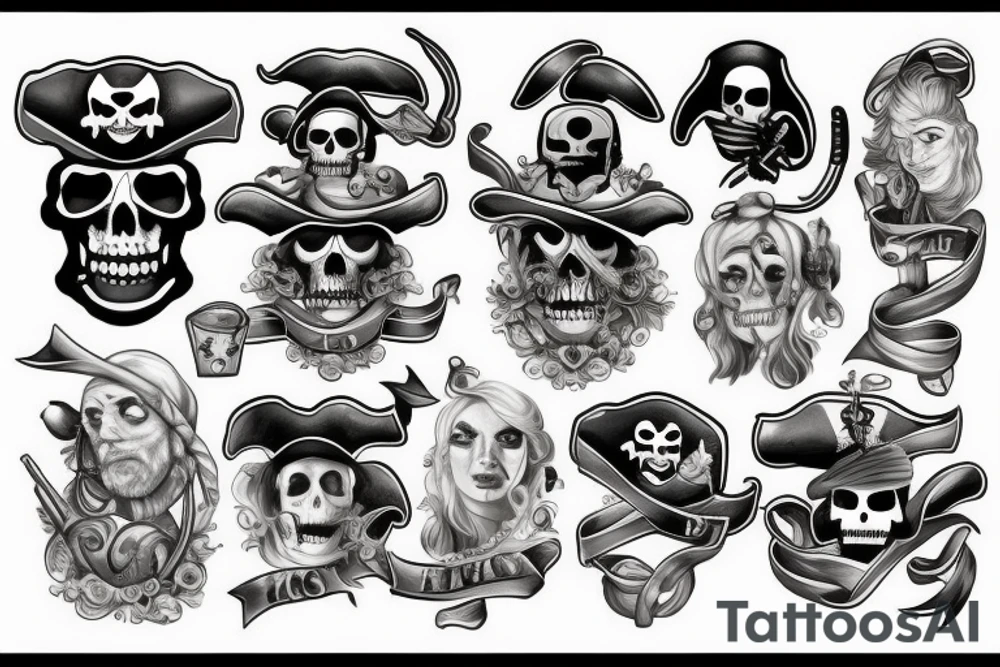 Pirate theme tattoo idea
