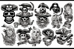 Pirate theme tattoo idea