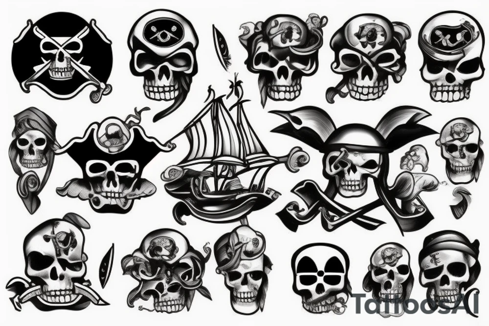 Pirate theme tattoo idea
