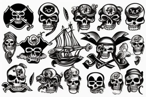 Pirate theme tattoo idea