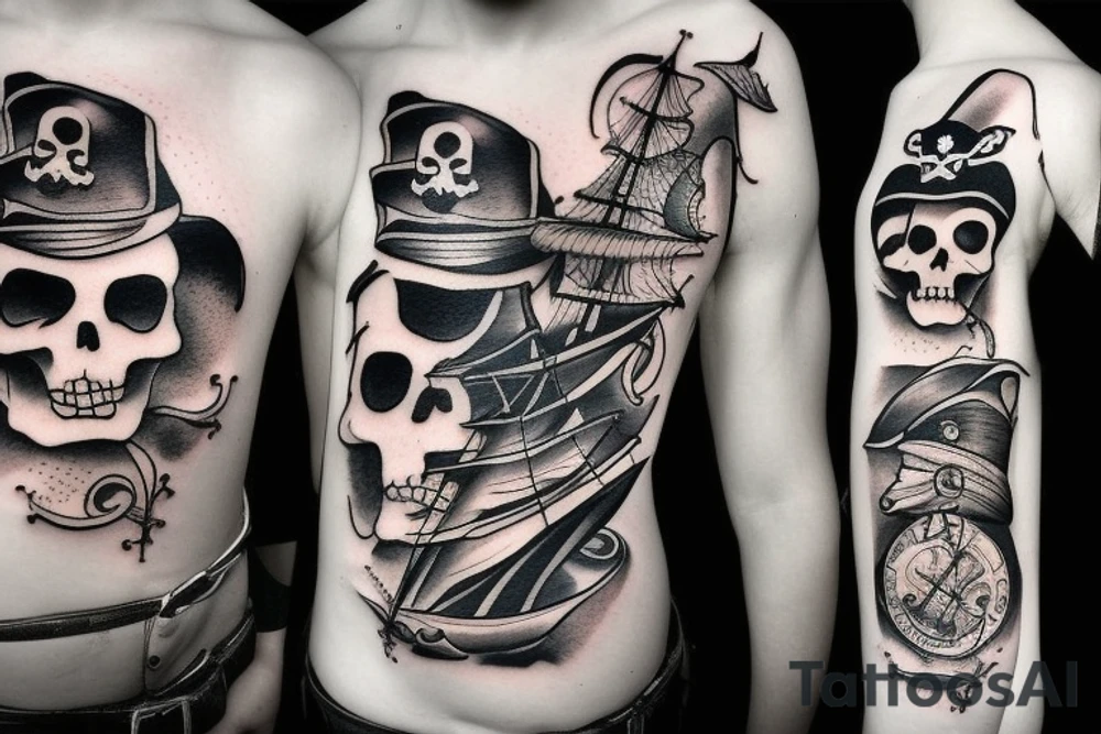Pirate ship tattoo idea