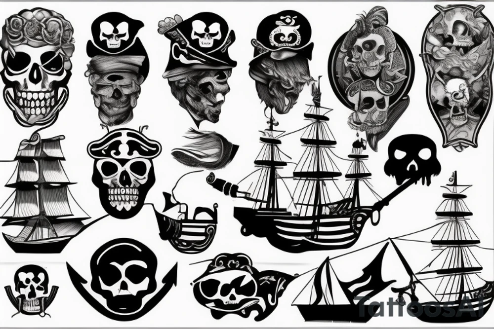 Pirate ship tattoo idea