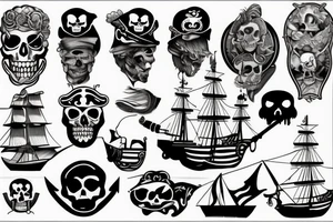 Pirate ship tattoo idea