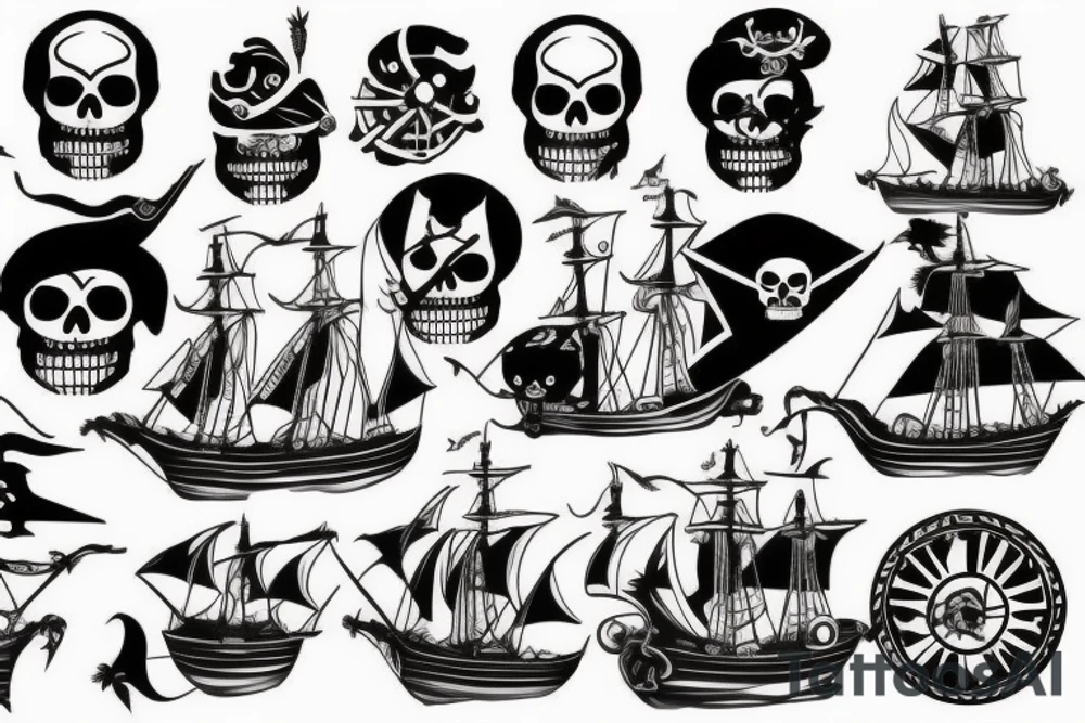 Pirate ship tattoo idea