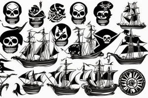 Pirate ship tattoo idea