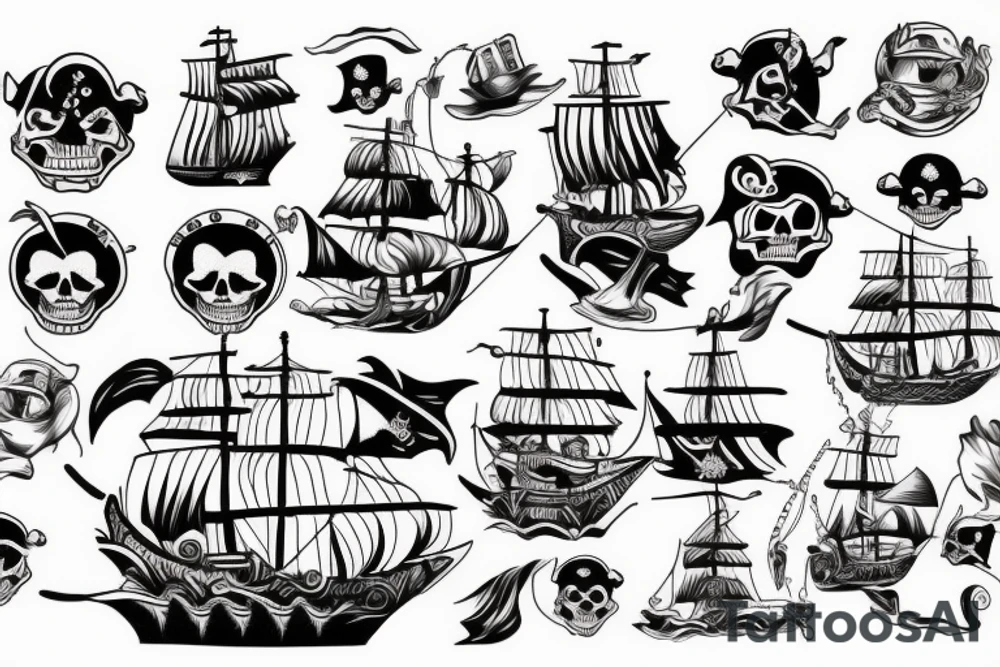 Pirate ship tattoo idea