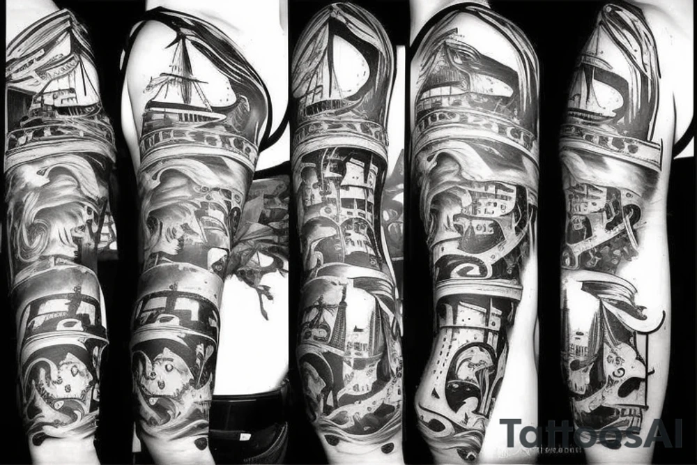 Pirate ship tattoo idea
