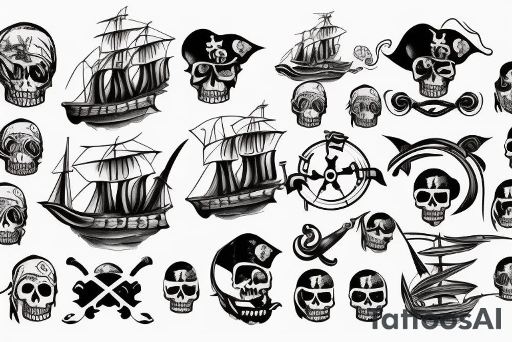 Pirate ship tattoo idea