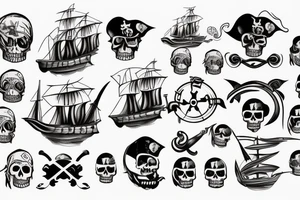 Pirate ship tattoo idea