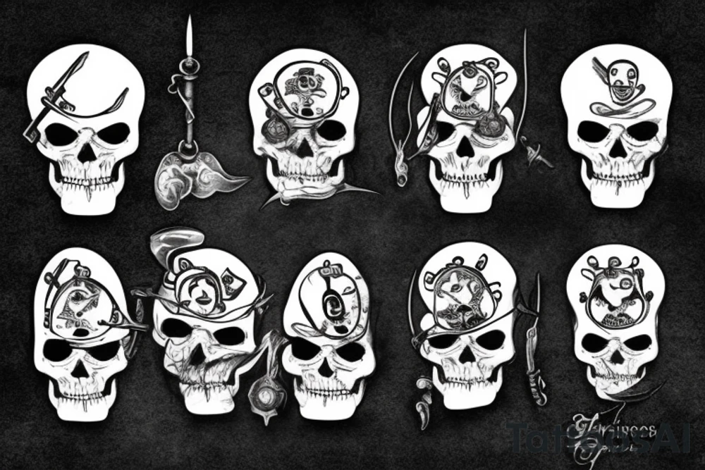 Pirate treasure tattoo idea