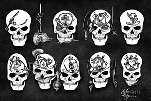 Pirate treasure tattoo idea