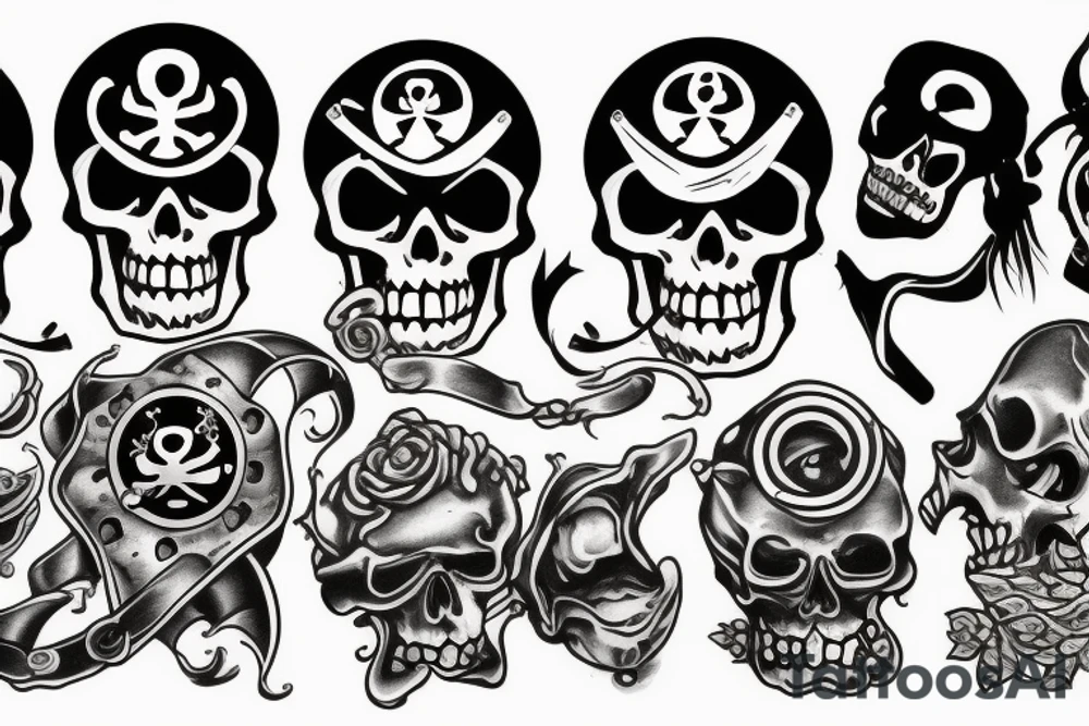 Pirate treasure tattoo idea
