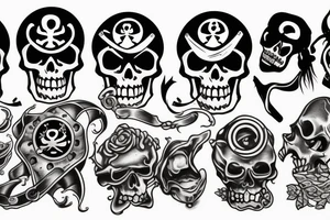 Pirate treasure tattoo idea