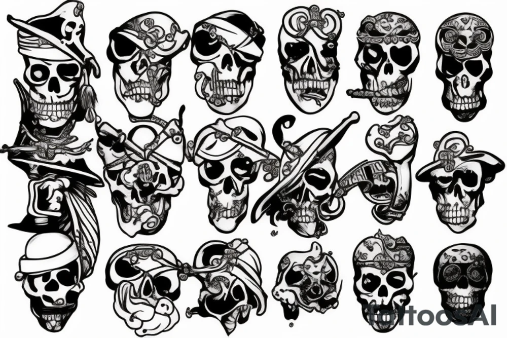 Pirate treasure tattoo idea