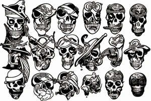 Pirate treasure tattoo idea