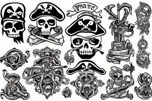 Pirate treasure tattoo idea