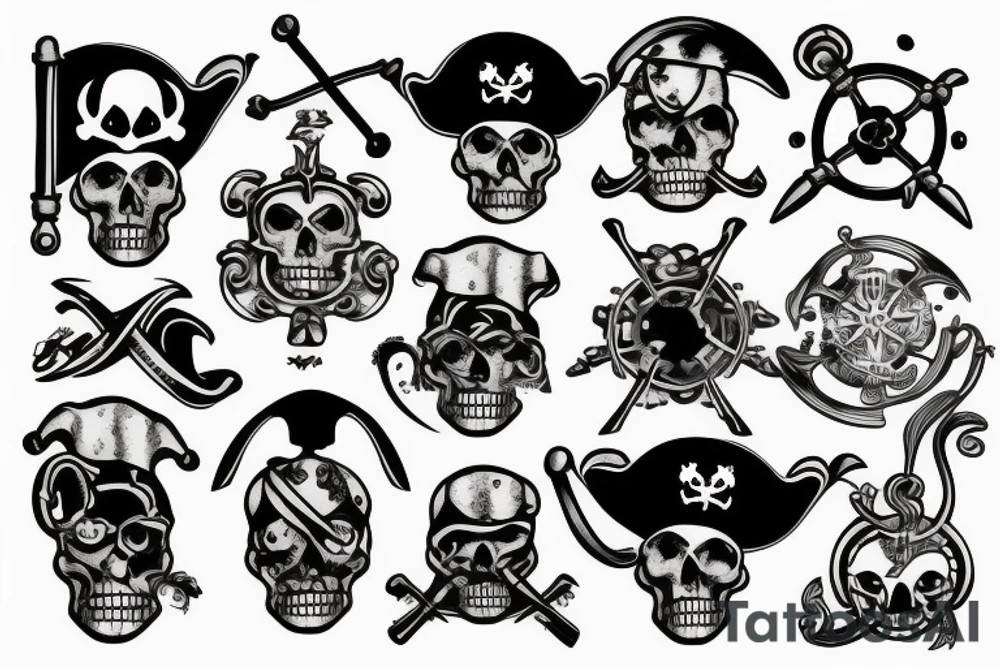 Pirate treasure tattoo idea