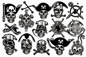 Pirate treasure tattoo idea