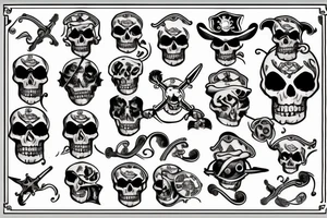 Pirate treasure tattoo idea