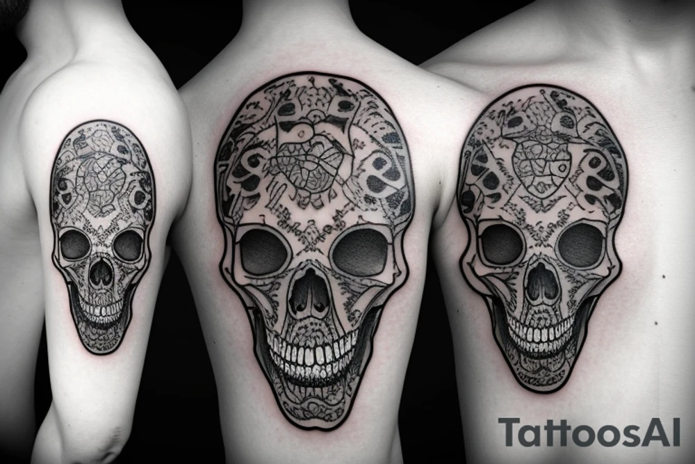 bear skull tattoo idea