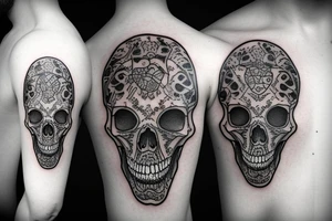 bear skull tattoo idea