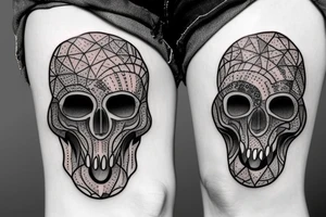 bear skull tattoo idea