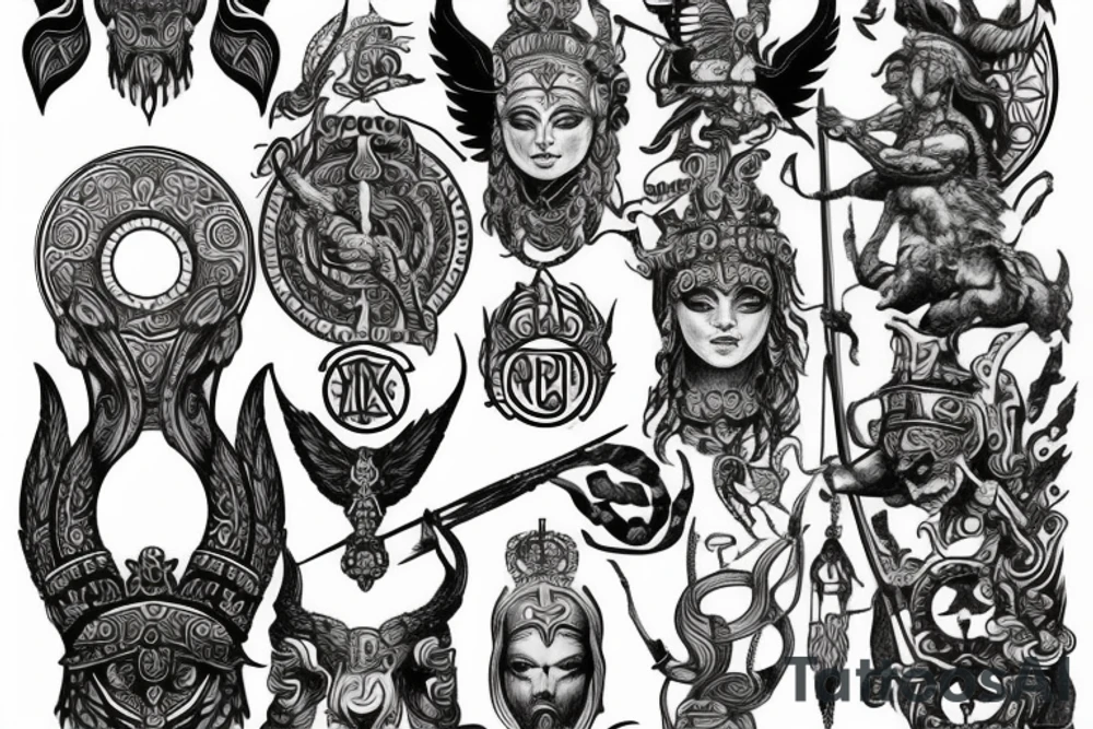 Perun God Slavic mythology tattoo idea