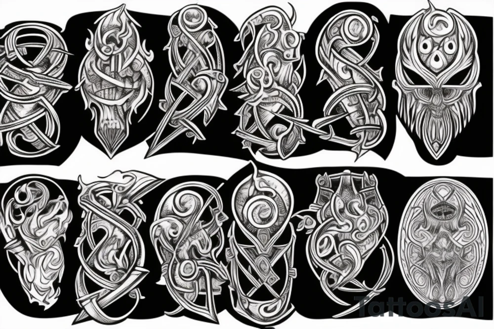 Viking boat burning tattoo idea