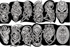 Viking boat burning tattoo idea