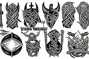 Viking boat burning tattoo idea