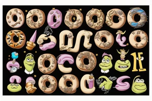 Dreamworks Shrek & Donkey with donuts tattoo idea