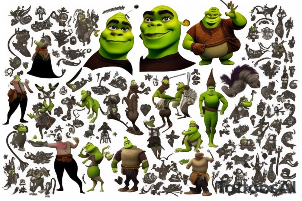 Dreamworks Shrek tattoo idea