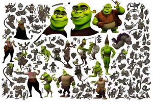 Dreamworks Shrek tattoo idea