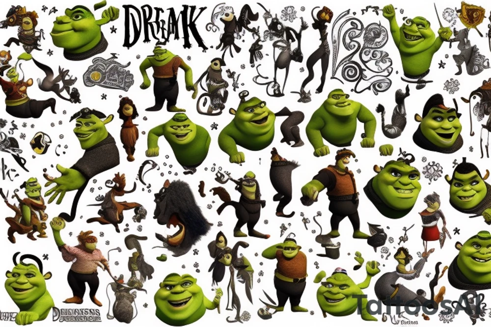 Dreamworks Shrek tattoo idea