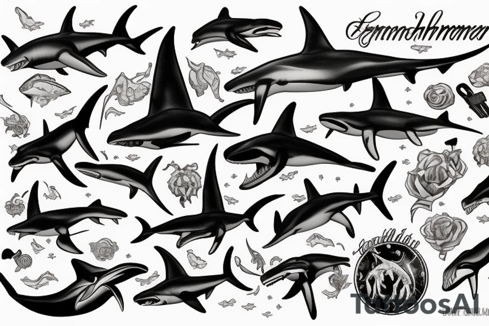 Hammerhead shark + Ursula tattoo idea