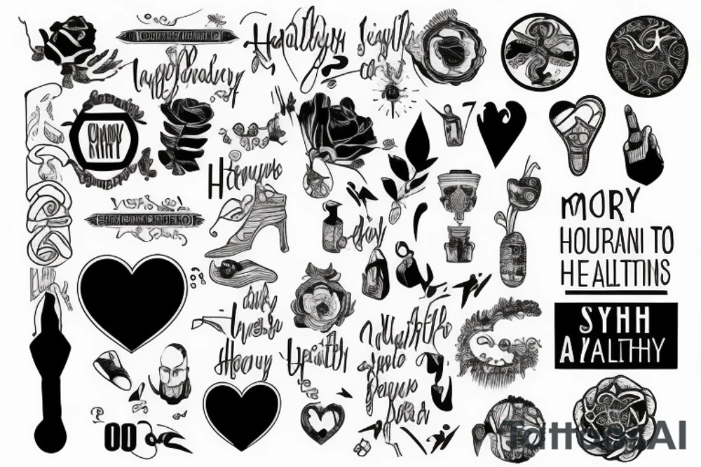 My journey to stay healthy tattoo idea