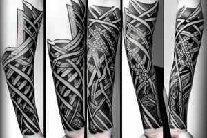three swords that cross tattoo idea
