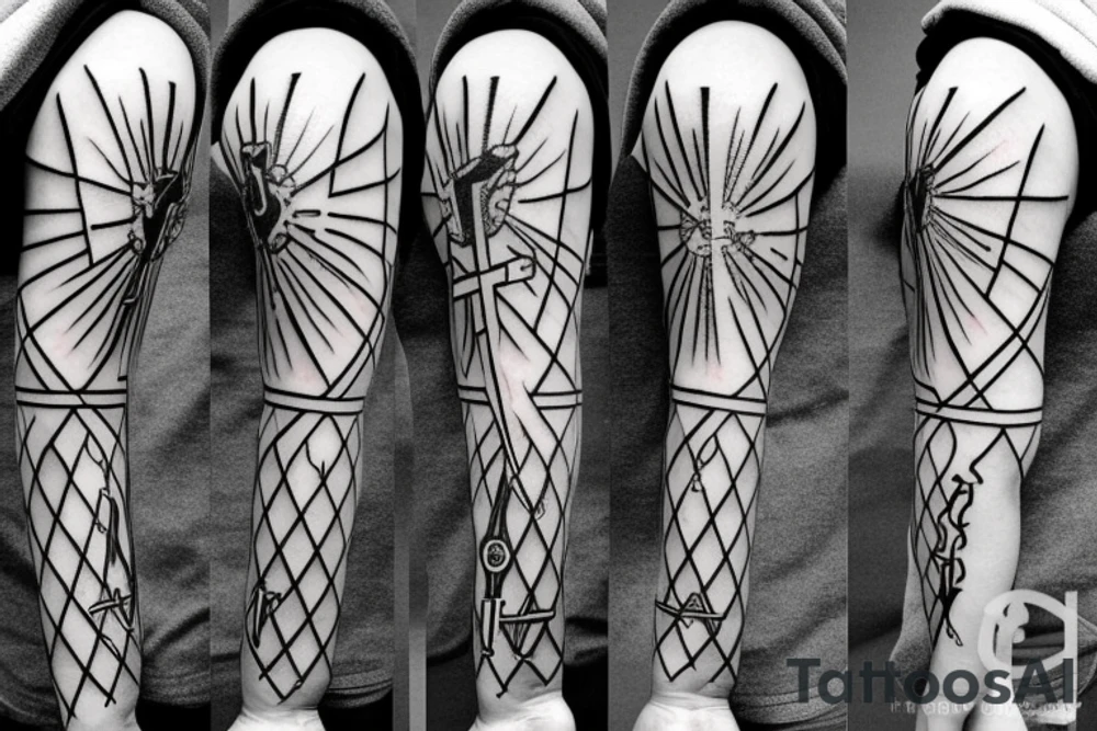 three swords that cross eachother tattoo idea