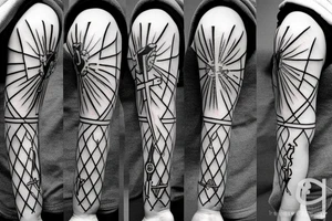 three swords that cross eachother tattoo idea