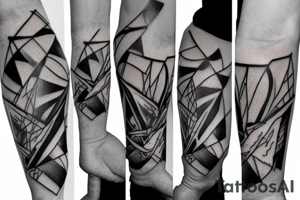 three swords crossing eachother tattoo idea