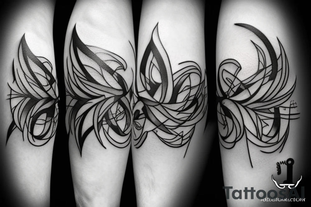 three swords crossing eachother tattoo idea