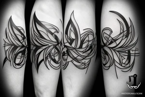three swords crossing eachother tattoo idea