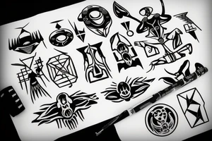 Alien practicing CrossFit tattoo idea