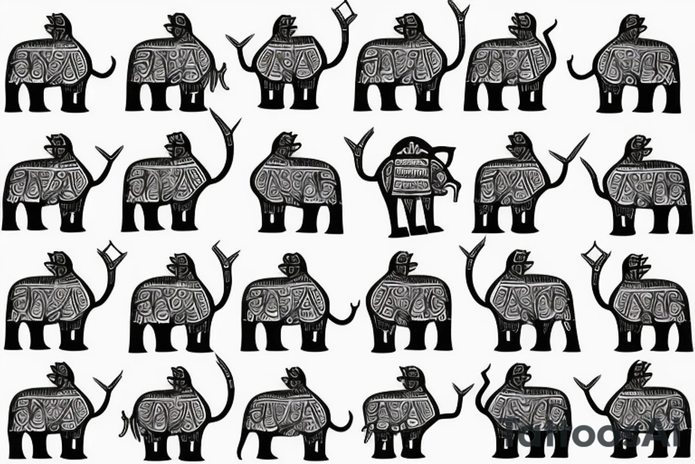Warli elephant tattoo idea