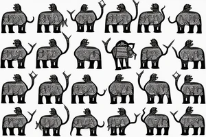Warli elephant tattoo idea