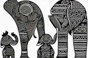 Warli elephant tattoo idea