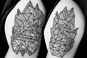 Forest with geometric tattoo idea