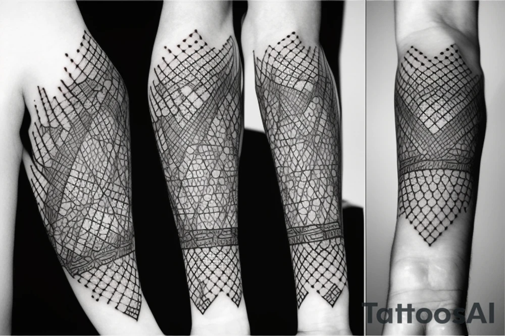 Forest with geometric tattoo idea