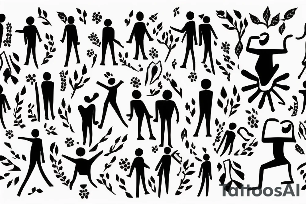 Warli mental health tattoo idea